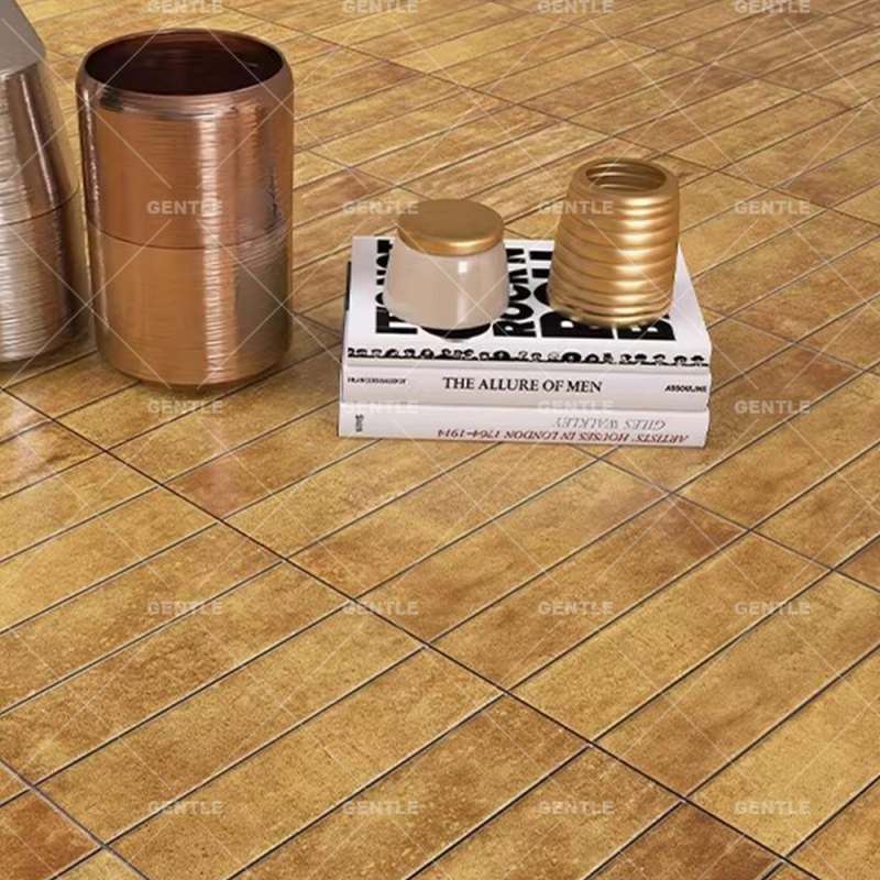 Wholesale Brown Rectangular Red Clay Art Tiles With Rustic Style