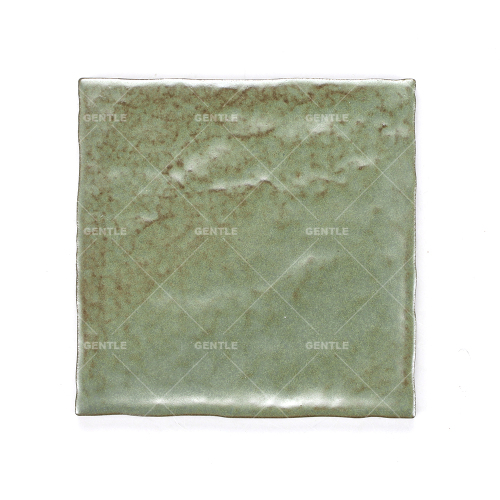 Wholesale Green Square Red Clay Art Tiles With Retro Style
