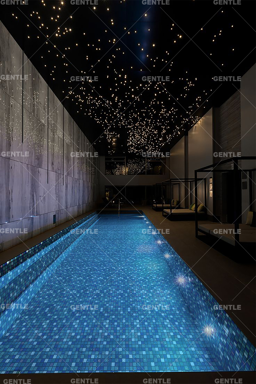 Customized Square Iridescence Surface Glass Mosaic Tiles With Luminous Effect