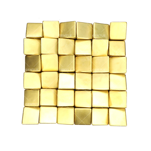 Wholesale Golden 3D Cubes Art Tiles