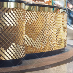 Wholesale Golden 3D Cubes Art Tiles