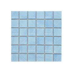 Wholesale Water Blue With Splash-ink Effect Ceramic Mosaic Tiles