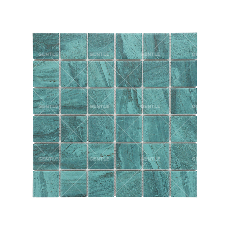 Wholesale Cyan Non-slip Square Porcelain Mosaics