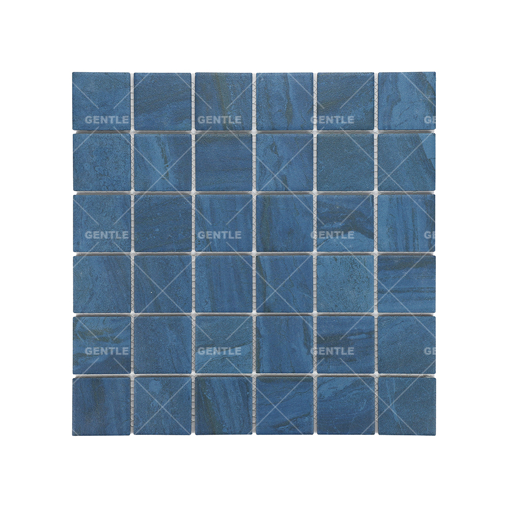 Wholesale Cyan Non-slip Square Porcelain Mosaics