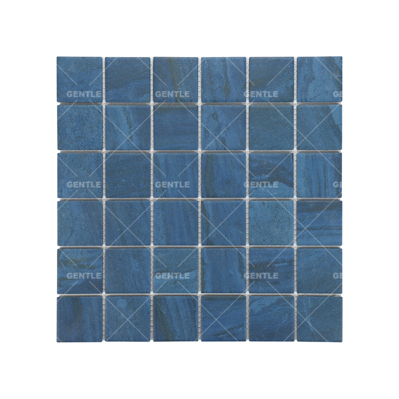 Wholesale Cyan Non-slip Square Porcelain Mosaics