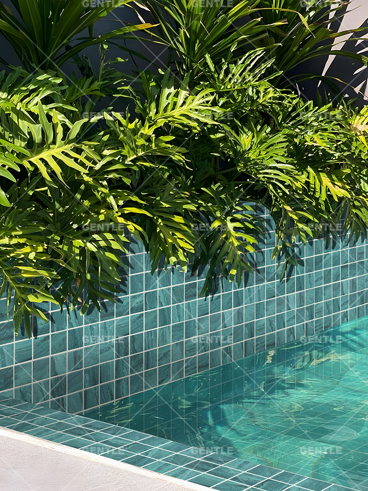 Wholesale Cyan Non-slip Square Porcelain Mosaics