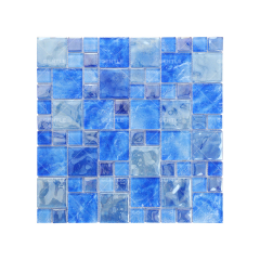Wholesale Ocean Color Gradient Crystal Glass Mosaic With Water Features Effect