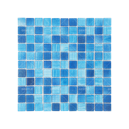 Wholesale Gradient Blue Glitter Crystal Glass Mosaic Tiles