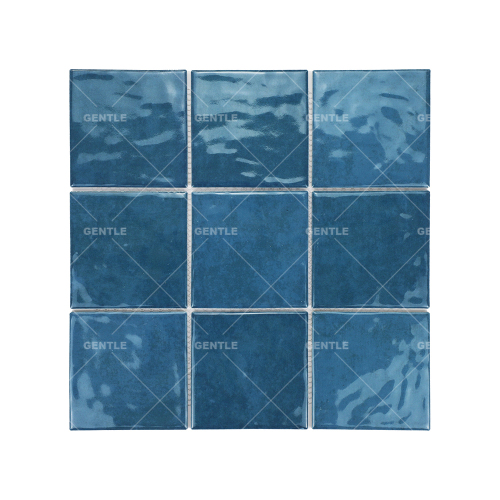 Wholesale Porcelain Mosaic With Gradient Blue Mold Effect