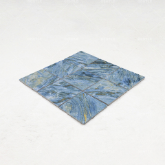 Wholesale Porcelain Mosaic With Teal Color Mixed Golden Effect