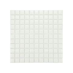 Wholesale White Recycled Glass Mosaic With Iridescent Effect