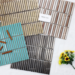 Wholesale Matt Brown Porcelain Mosaic With Rustic Style