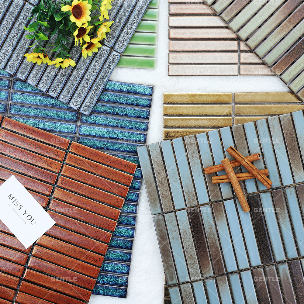 Wholesale Porcelain Mosaic With Metallic Glaze Effect For Dressing Wall