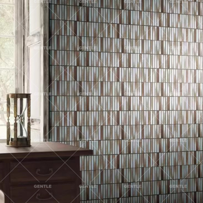 Wholesale Porcelain Mosaic With Metallic Glaze Effect For Dressing Wall