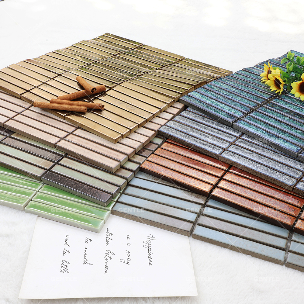 Wholesale Porcelain Mosaic With Metallic Glaze Effect For Dressing Wall