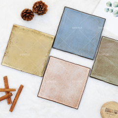 Customize Distressed Square Olive Green Handmade Art Tiles