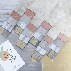 Wholesale Rectangle Aluminum Composite Mosaic With Metal Look