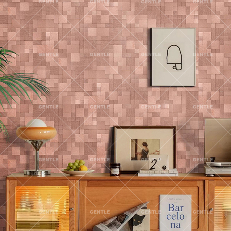 Wholesale Pink Aluminum Composite Mosaic With Metallic Texture