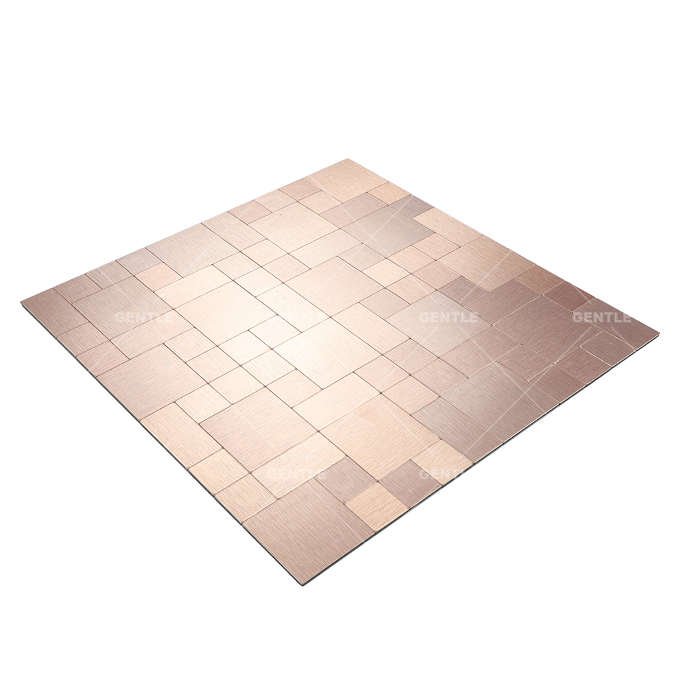 Wholesale Pink Aluminum Composite Mosaic With Metallic Texture