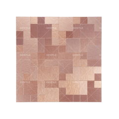 Wholesale Pink Aluminum Composite Mosaic With Metallic Texture