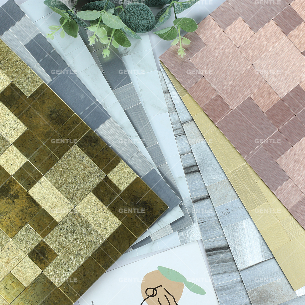 Wholesale Pink Aluminum Composite Mosaic With Metallic Texture