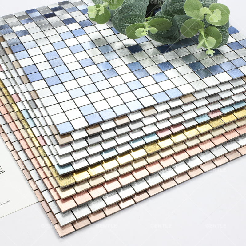 Wholesale Tea Color Aluminum Composite Mosaic With Wire Drawing Effect