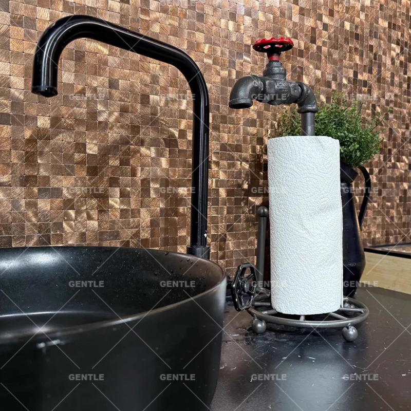Wholesale Tea Color Aluminum Composite Mosaic With Wire Drawing Effect