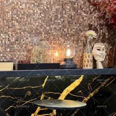 Wholesale Tea Color Aluminum Composite Mosaic With Wire Drawing Effect
