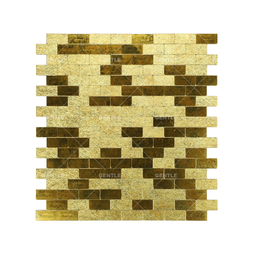 Wholesale Golden Strip Aluminum Composite Mosaic With Metallic Finish
