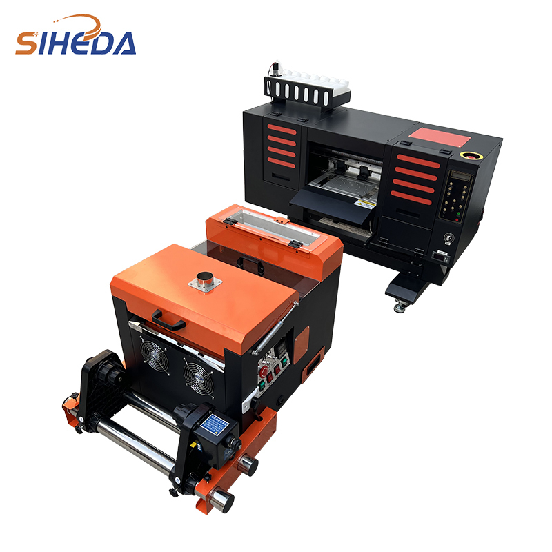 SIHEDA TX600 4 Printhead DTF Printer With Powder Shaking Dryer All In One Machine For Small Printing Business