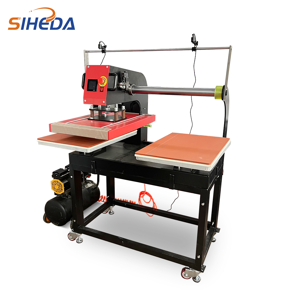 SIHEDA Pneumatic Auto Heat Press Machine Transfer Sublimation with Dual Working Station