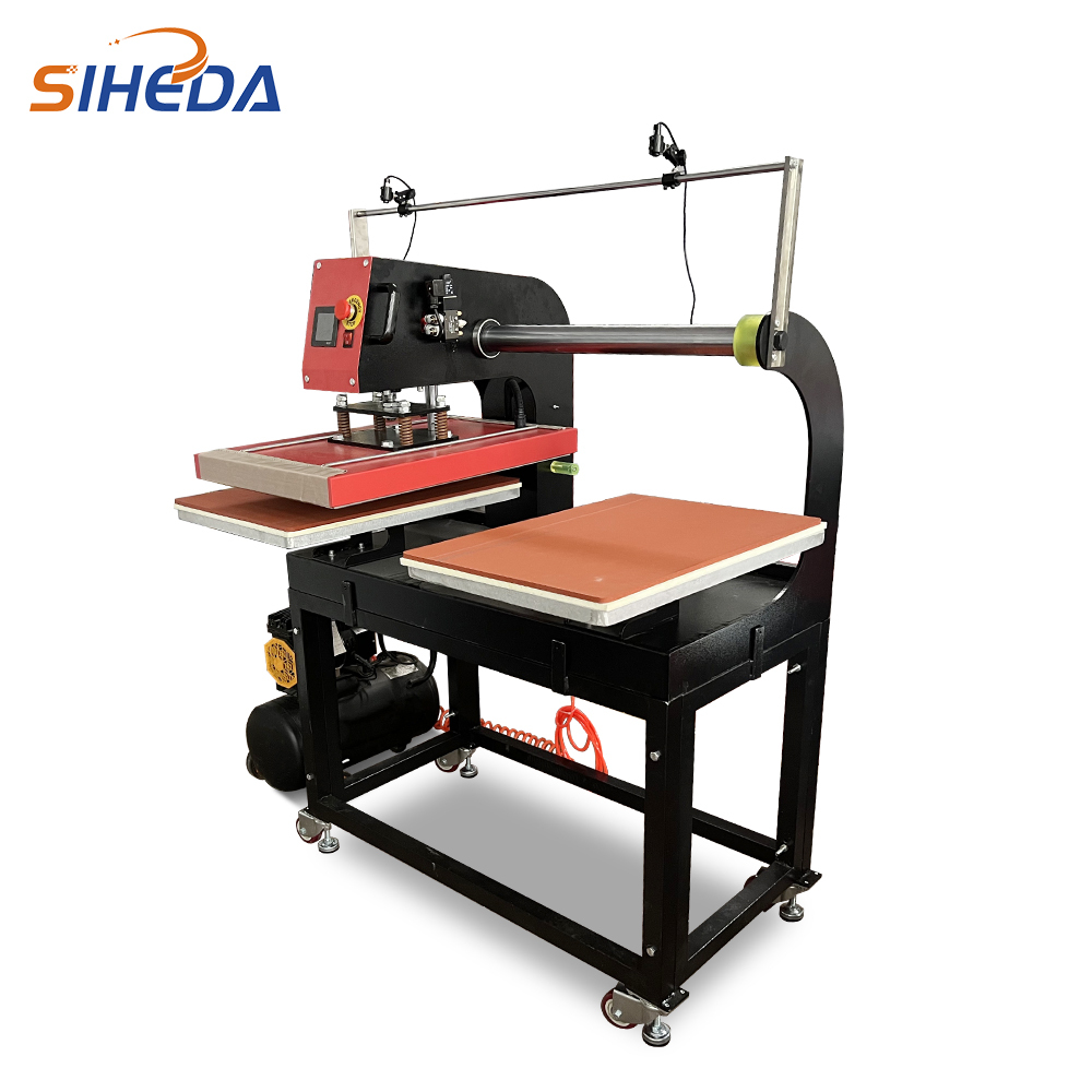 SIHEDA Pneumatic Auto Heat Press Machine Transfer Sublimation with Dual Working Station