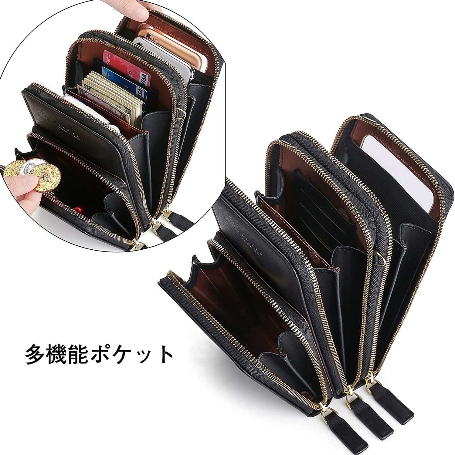 ショルダーバッグ レディース ファッション スマホポーチ 斜めがけ お財布 小物入れ
