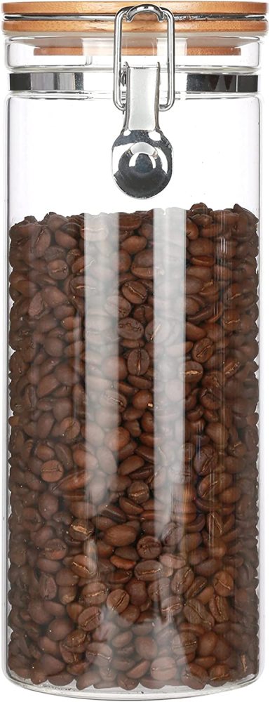 キャニスター コーヒー コーヒーまめ 豆 保存 容器 瓶 ガラスキャニスター ガラス 蓋 コーヒー粉 1500ml