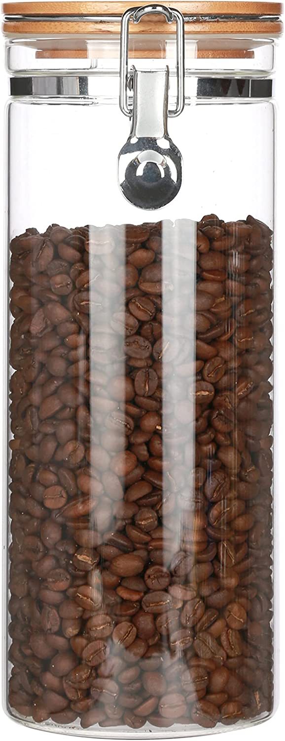 キャニスター コーヒー コーヒーまめ 豆 保存 容器 瓶 ガラスキャニスター ガラス 蓋 コーヒー粉 1500ml
