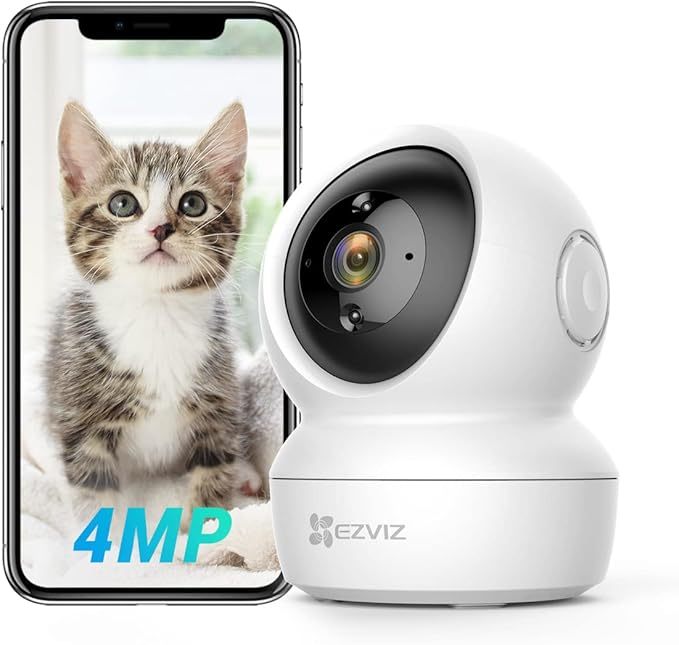 防犯カメラ 2K+ アレクサ - Alexa 屋内 監視カメラ 4MP WiFi ネットワークカメラ ペットカメラ ベビー 老人 ペット 見守り ウェブカメラ スマートナイトビジョン 動体検知 自動追跡 スマホ通知 双方向通話 取付簡単 スリープモード H.265 2.4GHzのWiFi対応 C6N