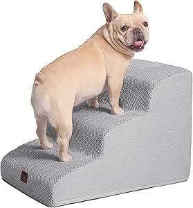犬階段 3段 グレー ペットステップ ドッグステップ ペット階段 犬用階段 滑り止め付き 洗える カバー取り外し（3段，グレー）