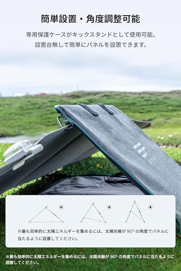 ソーラーチャージャー 110W ソーラーパネル 単結晶 高変換効率 折りたたみ式 IP68防水防塵 薄型 ソーラー充電器 防災 12ヶ月保証