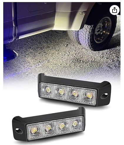 Largoods LED工作灯 5.5英寸LED 灯条 12W 4连 工作灯 雾灯 甲板灯 背光集鱼灯 前照灯 投光器 3000k 高亮度 IP68防水防尘 节能