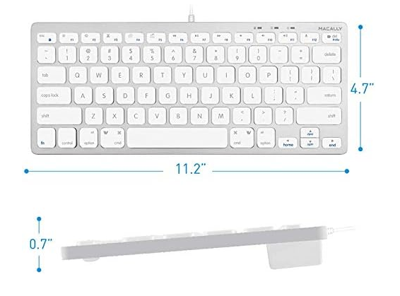 mac USB Type-C 键盘 有线 小型 尺寸 US排列 mac Windows通用 静音性 剪刀开关 全尺寸 78键 居家办公 远程办公 (UCSLIMKEYCA)