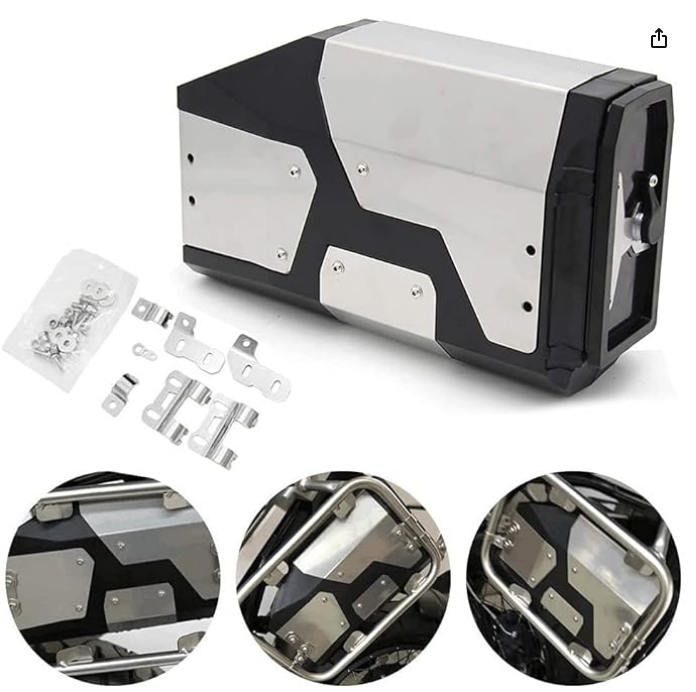 Chelhead CNC工具箱 鞍座包 钢盒 BMW R1200GS LC/ADV R1250GS Adventure F750GS F800GS适用 摩托车用 锁 带钥匙 收纳 整理 箱子 防盗