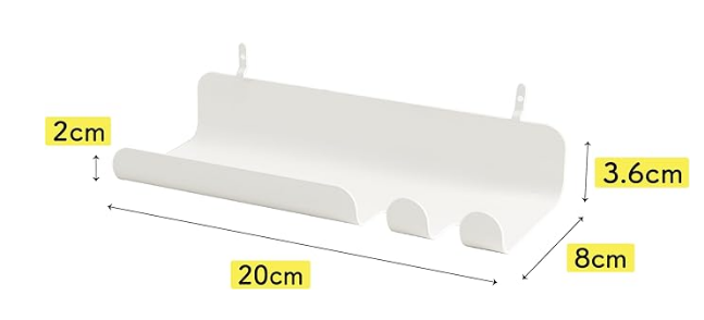 ノイラ 有孔ボード フック 棚受け 有孔ボード 有孔ボード デコレーション メタルパーツ 穴径5mm 穴間隔25mm 簡単設置（ホワイト-ミニラック）