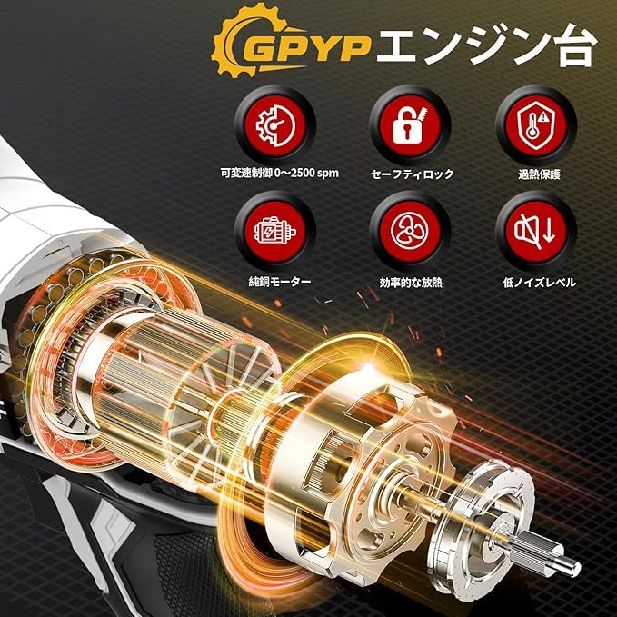 電動ノコギリ 充電式 レシプロソー 2個の4000mAhバッテリー 8枚の高炭素鋼のノコギリ刃 軽量 小型 枝切り 竹を切る 庭木の剪定 粗大ごみ切断 木材切断 金属切断 家庭用 日本語取扱説明書付(WHITE-01) ブランド: BYUP