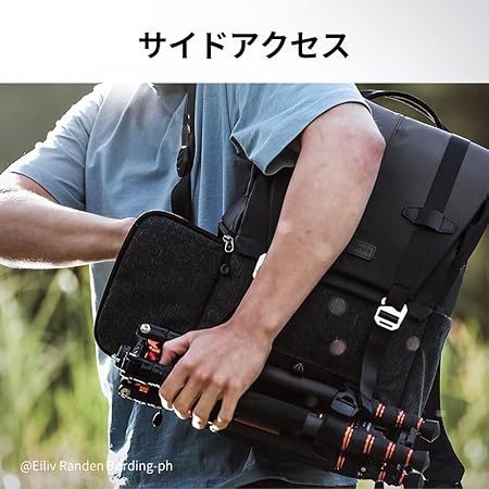 K＆F Concept カメラバッグ おしゃれ カメラリュック カメラバックパック 2気室 20L 大容量 レインカバー付き 撮影バッグ 防水 一眼レフ/DSLRカメラ/レンズ/16インチPC/三脚収納可 出張/旅行/撮影用バッグ
