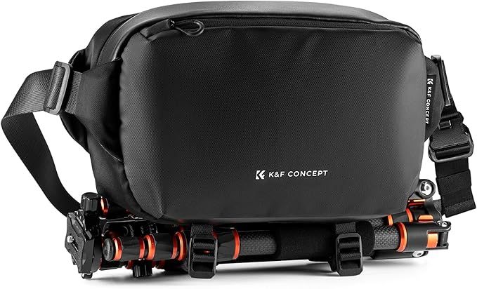 [K&F Concept] カメラバッグ ショルダーバッグ スリングバッグ カメラショルダーバッグ おしゃれ カメラケース 一眼レフカメラバッグ 仕切り調節可能 撥水加工 軽量 防水 小物入れ カメラアクセサリー/三脚/デジタル収納バッグ 旅行/出張/アウトドア撮影用バッグ