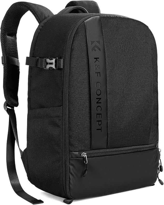 K&F Concept カメラリュック 一眼レフ カメラバッグ 防水 大容量 三脚 15.6インチpc収納可 レインカバー付 多機能 夜行安全保護 バックパック メーカー直営店