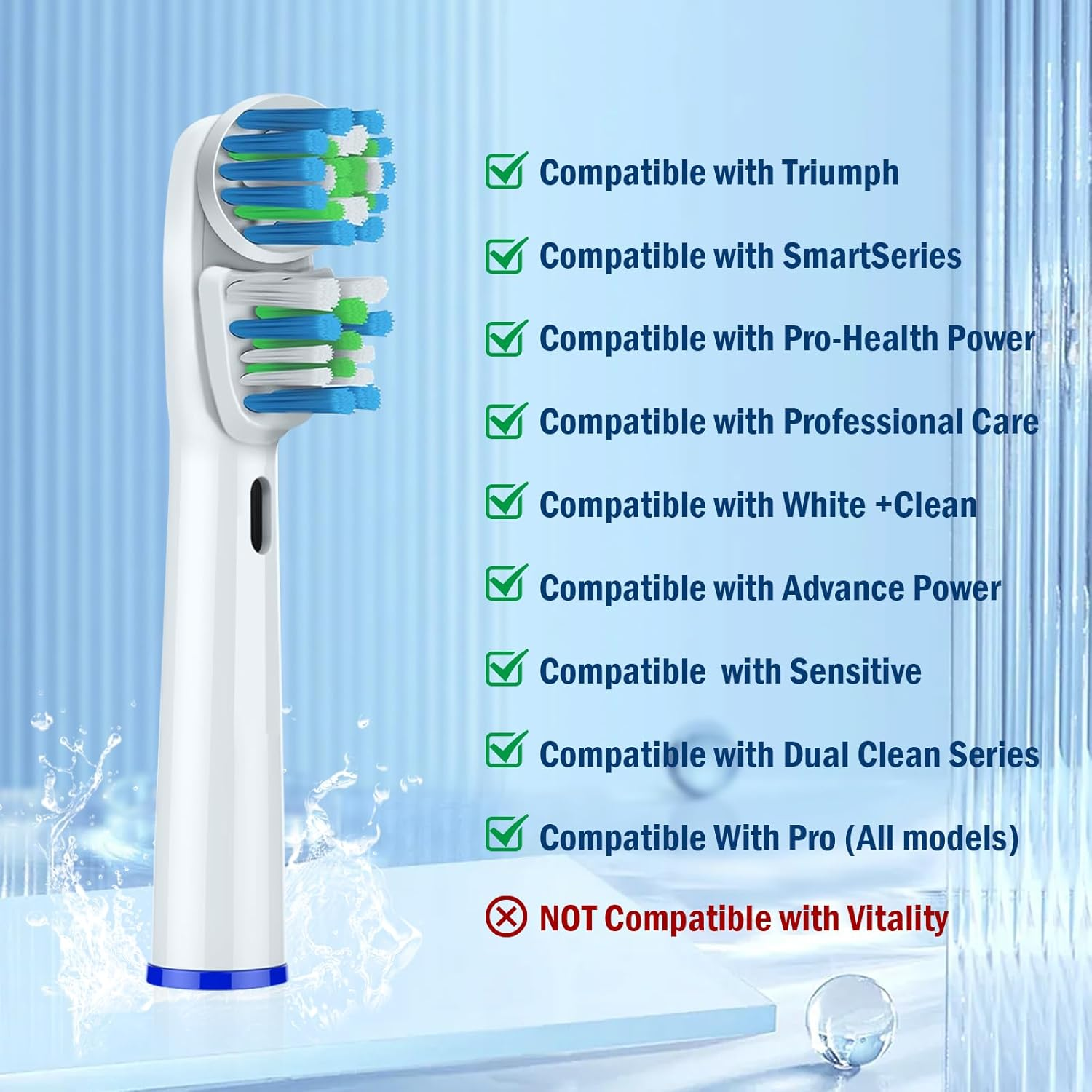 FIRIK オーラルビー 電動歯ブラシ 替えブラシ ダブルヘッド設計 交換用歯ブラシヘッド 4個セット歯垢除去 Oral-B Dual Clean 対応
