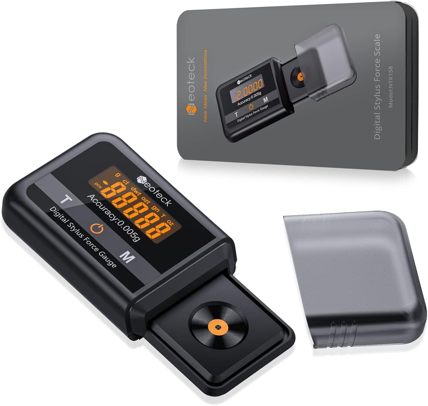 Neoteck 針圧計 レコードプレーヤー用 高精度 スタイラスフォースメーター レコード 100gまで測定 0.005g精度 収納ケース 日本語説明書付き 18ヶ月保証期間