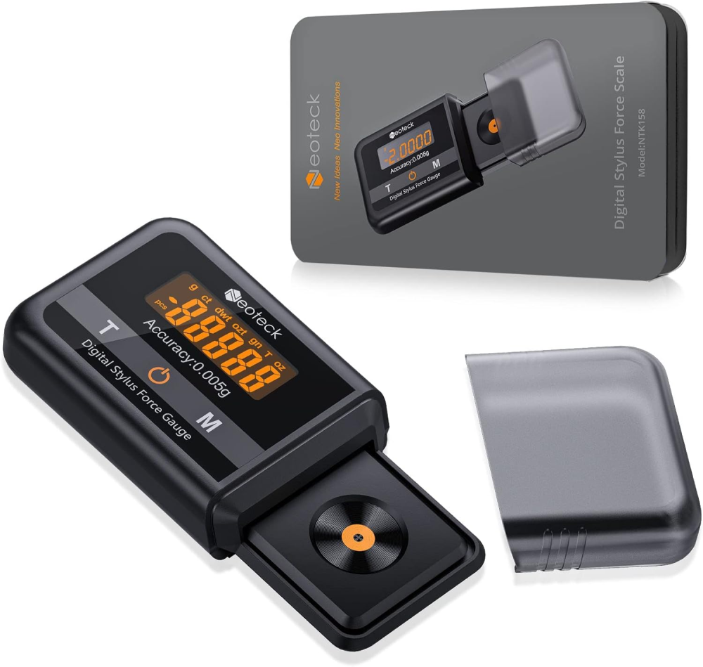 Neoteck 針圧計 レコードプレーヤー用 高精度 スタイラスフォースメーター レコード 100gまで測定 0.005g精度 収納ケース 日本語説明書付き 18ヶ月保証期間