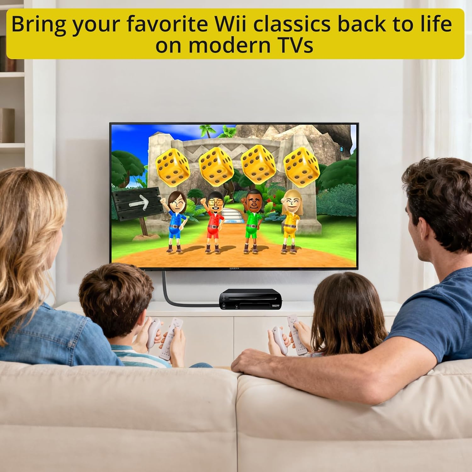 PROZOR Wii HDMIアダプター 1080P フルHDデバイス用 -2Mケーブル